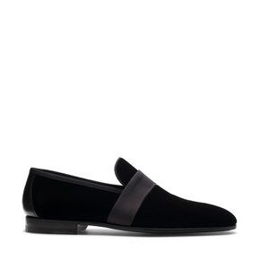 Bashwood Handmade Black Suede Leather Loafers For Men